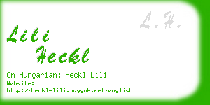 lili heckl business card